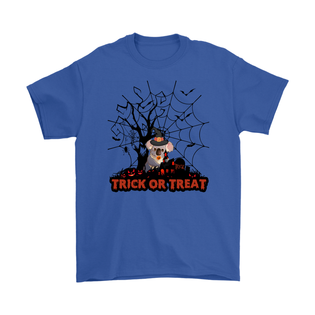 Australian Koala Trick or Treat Halloween T-Shirt 02 H9-T-SHIRTS-HP Arts-Gildan Mens T-Shirt-Royal Blue-S-Vibe Cosy™