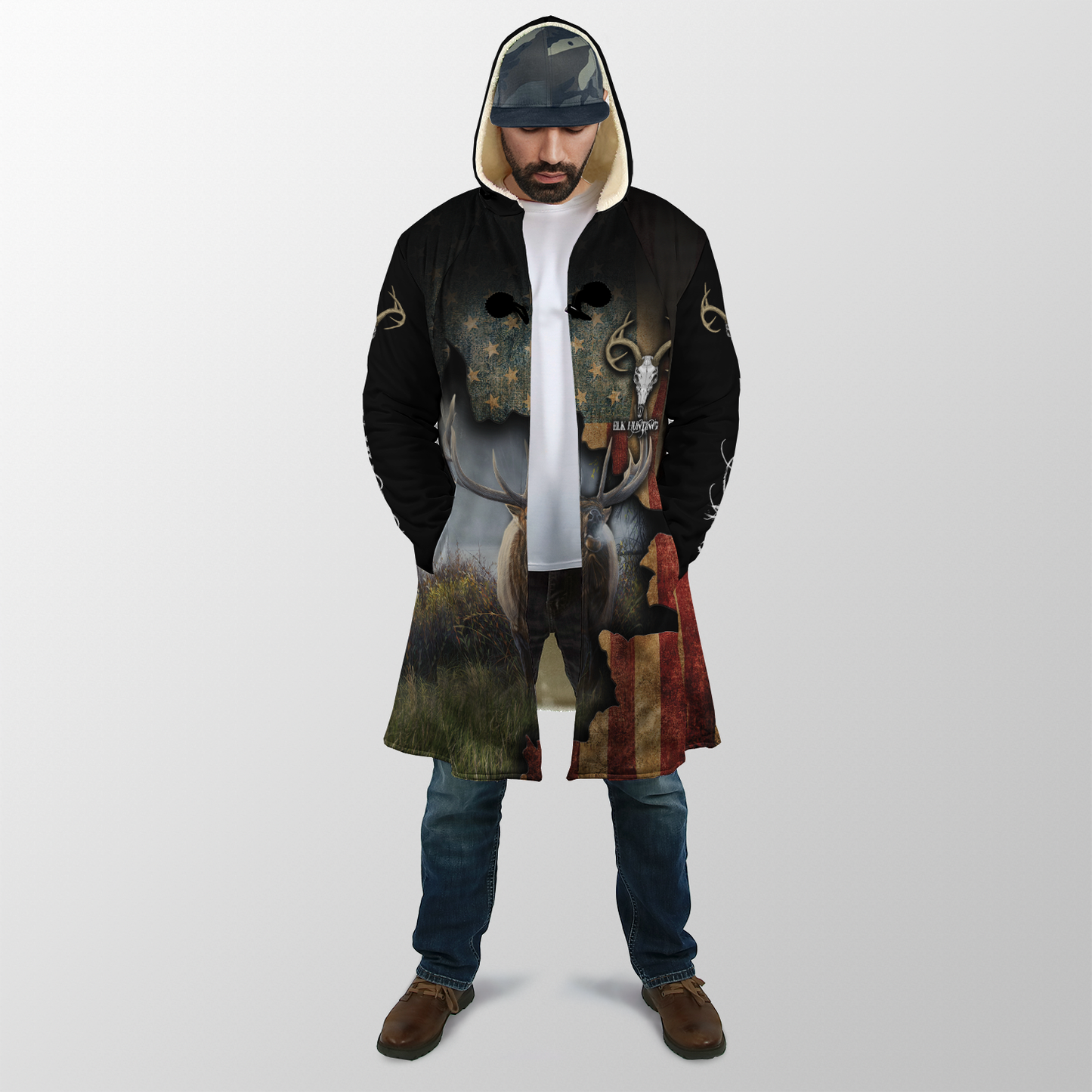 Pheasant Hunting Camo 3D Over Printed Unisex Deluxe Hoodie ML