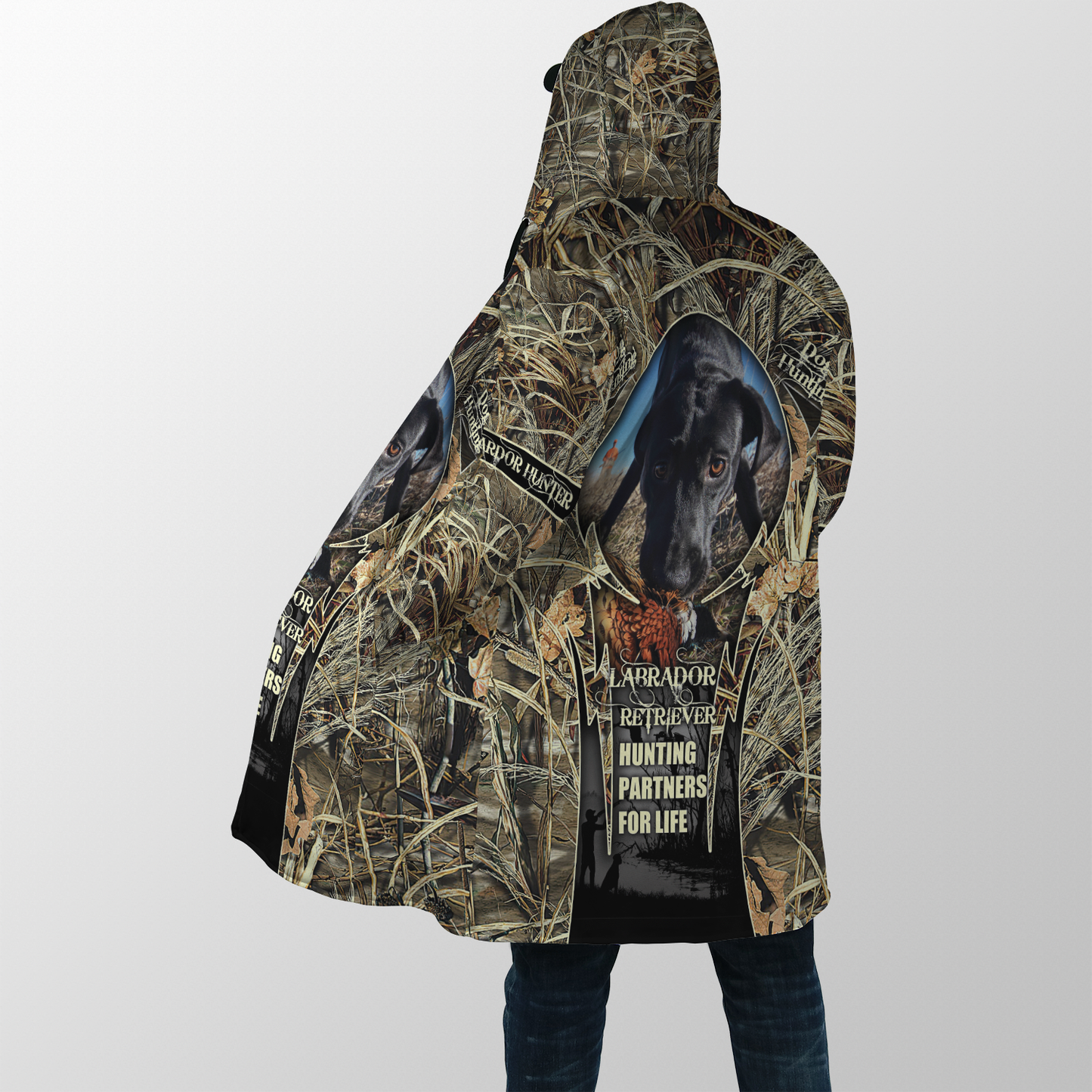 Hunting Labrador 3D Over Printed Unisex Deluxe Hoodie ML