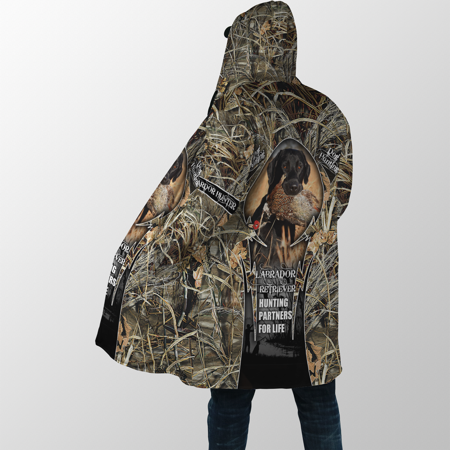 Hunting Labrador 3D Over Printed Unisex Deluxe Hoodie ML