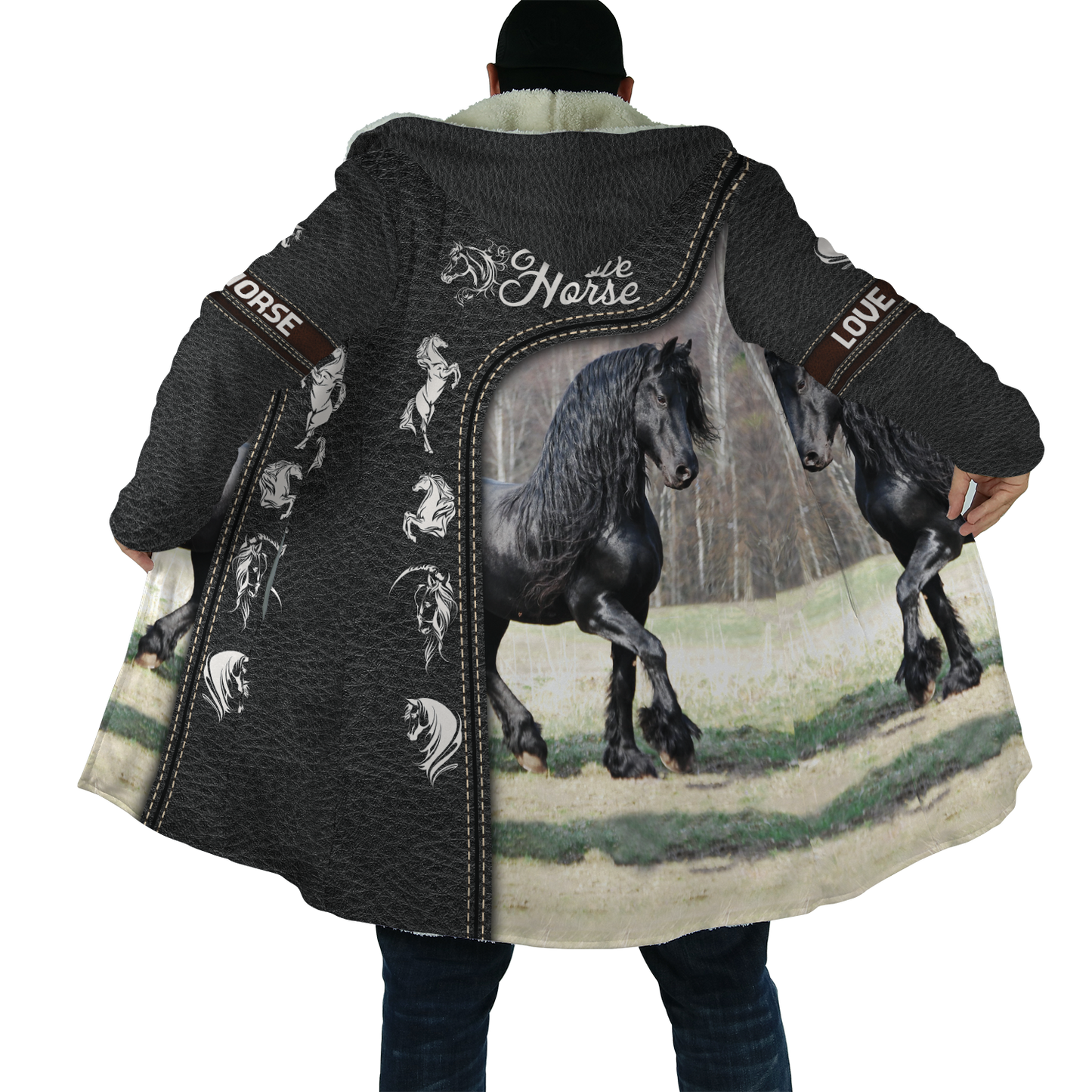 Love Horse 3D All Over Printed Shirts Pi220401-Apparel-TA-BUTTON CLOAK-S-Vibe Cosy™