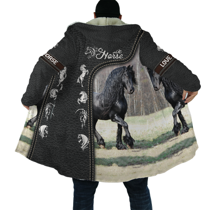 Love Horse 3D All Over Printed Shirts Pi220401-Apparel-TA-BUTTON CLOAK-S-Vibe Cosy™