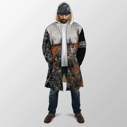 Moose Hunting Camo 3D Over Printed Unisex Deluxe Hoodie ML
