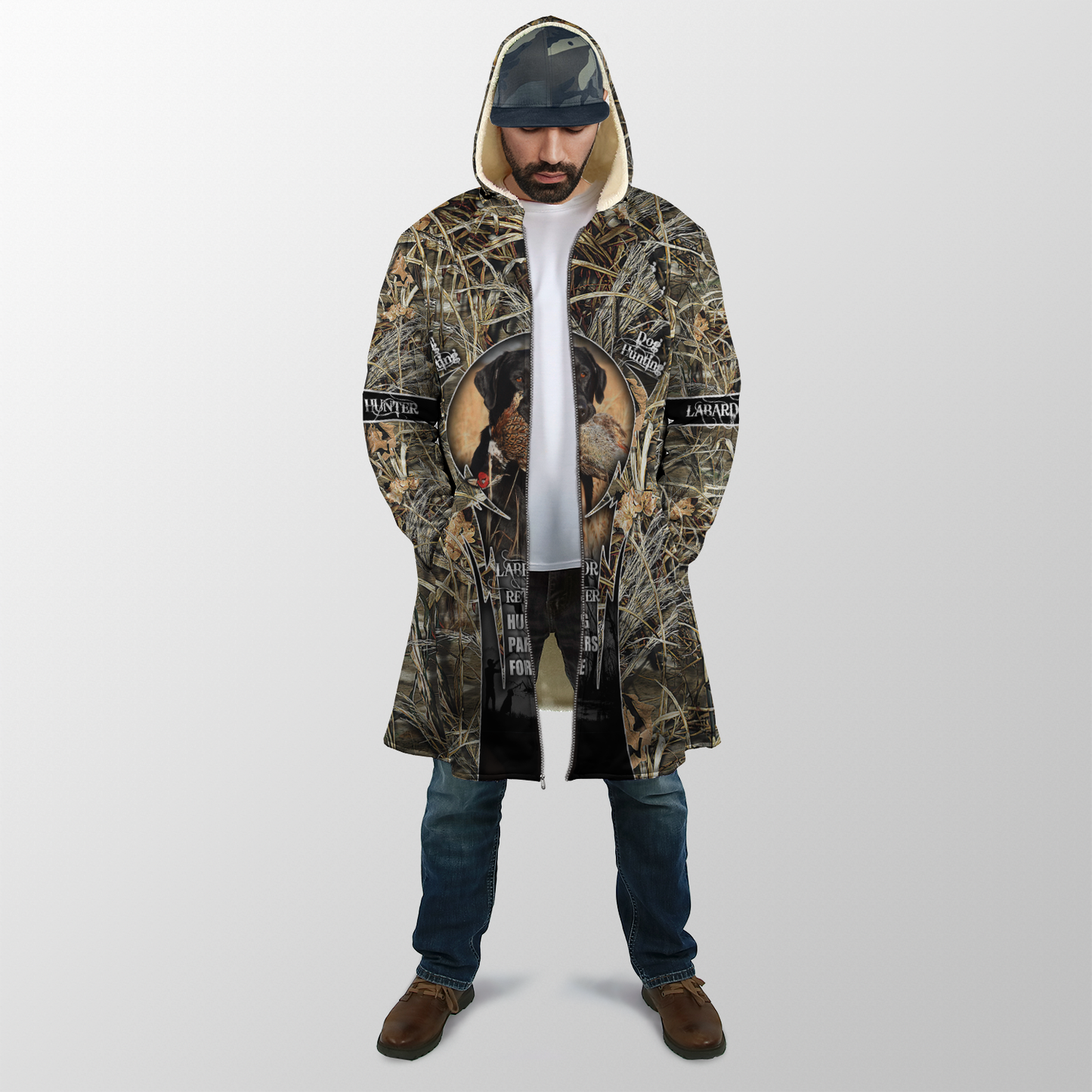 Hunting Labrador 3D Over Printed Unisex Deluxe Hoodie ML