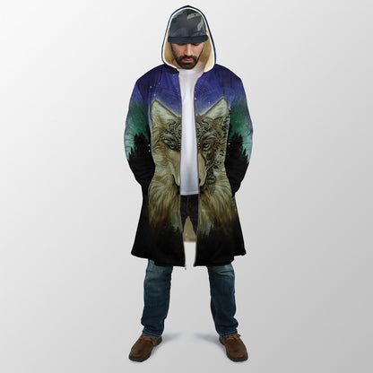Native Wolf Mandala Pattern All Over Printed Unisex Deluxe Hoodie ML