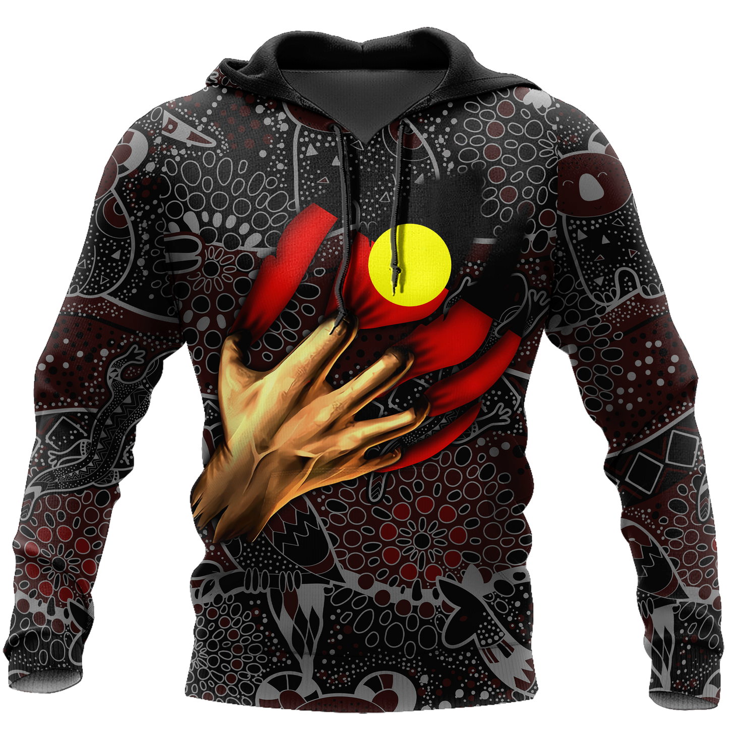 Aboriginal Flag Inside Aboriginal Art 3D design printed shirts