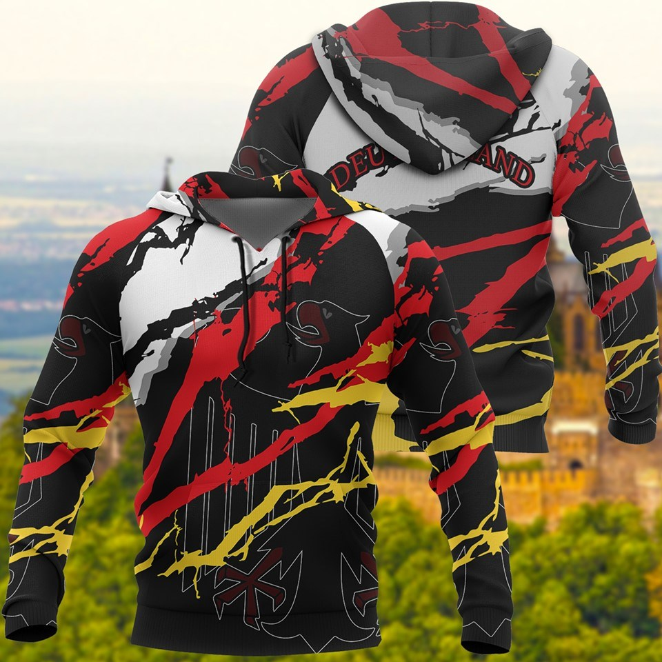 Deutschland - Germany Hoodie - Storm Style PL-Apparel-PL8386-Hoodie-S-Vibe Cosy™