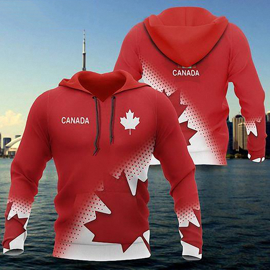 Canada Red Hoodie PL-Apparel-PL8386-Hoodie-S-Vibe Cosy™
