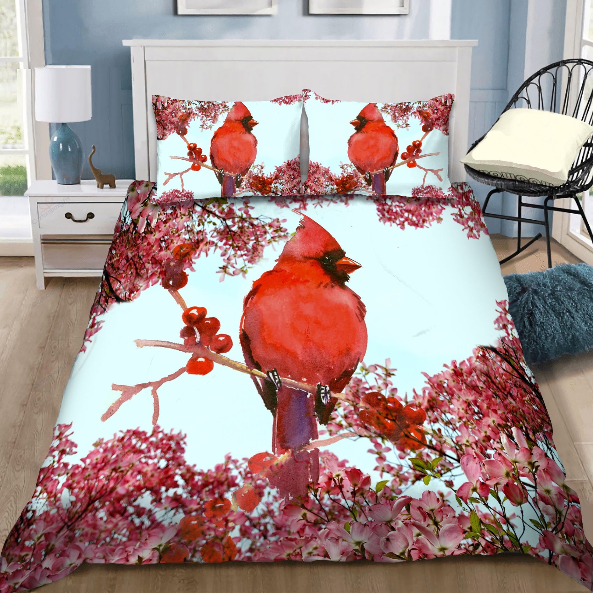 Cardinalis cardinalis Bedding Set by SUN DQB07092003-Quilt-SUN-King-Vibe Cosy™