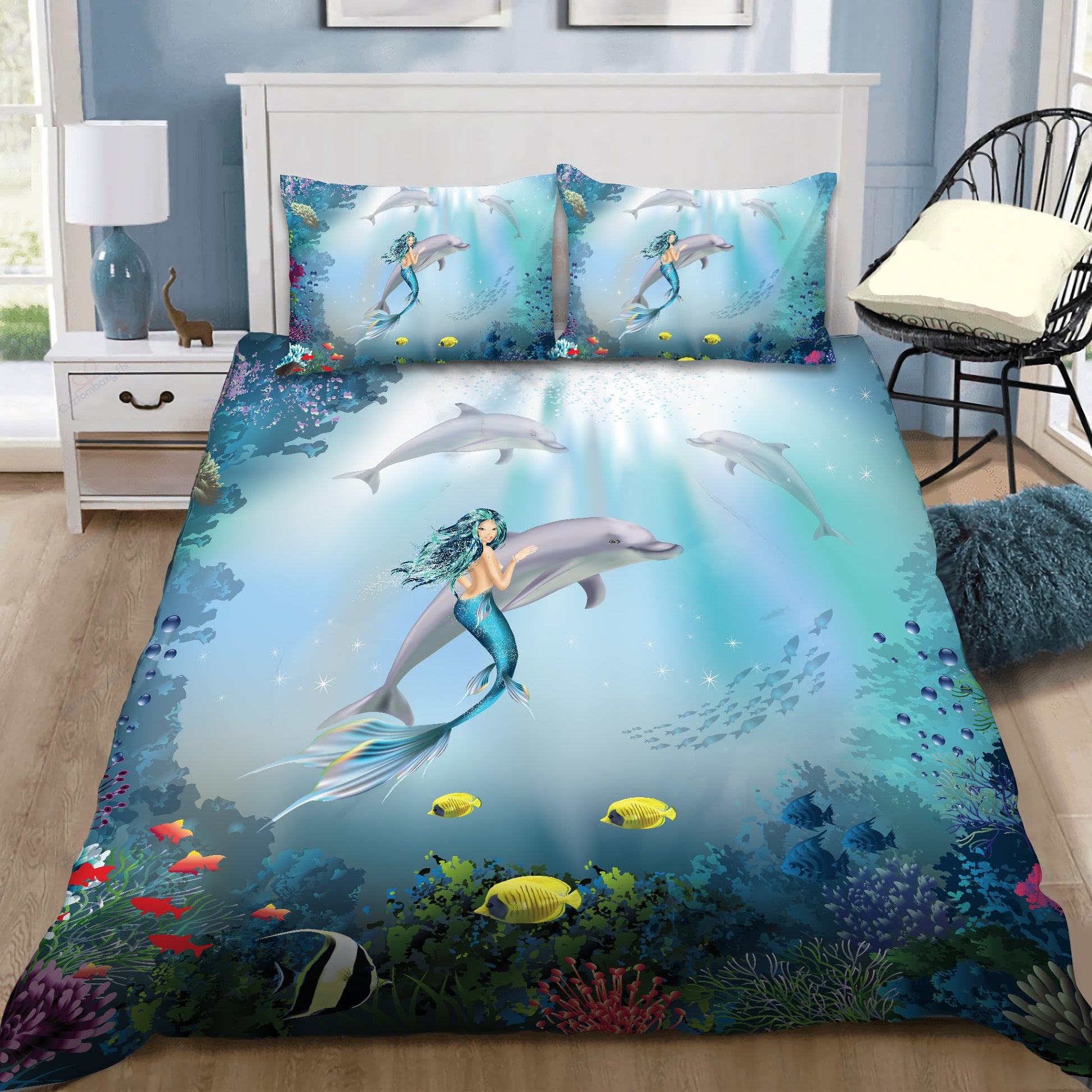 Be A Mermaid And Make Waves Bedding Set by SUN DQB07132002-Quilt-SUN-King-Vibe Cosy™