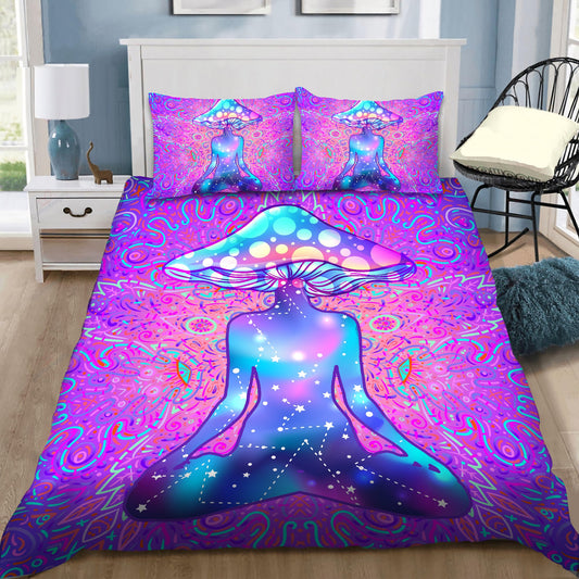 Mushroom Psychedelic Bedding Set DQB07172004-Quilt-SUN-King-Vibe Cosy™