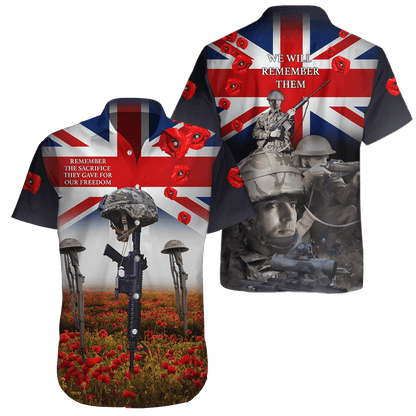 Remembrance Day Lest We Forget 3D All Over Printed Unisex Shirts