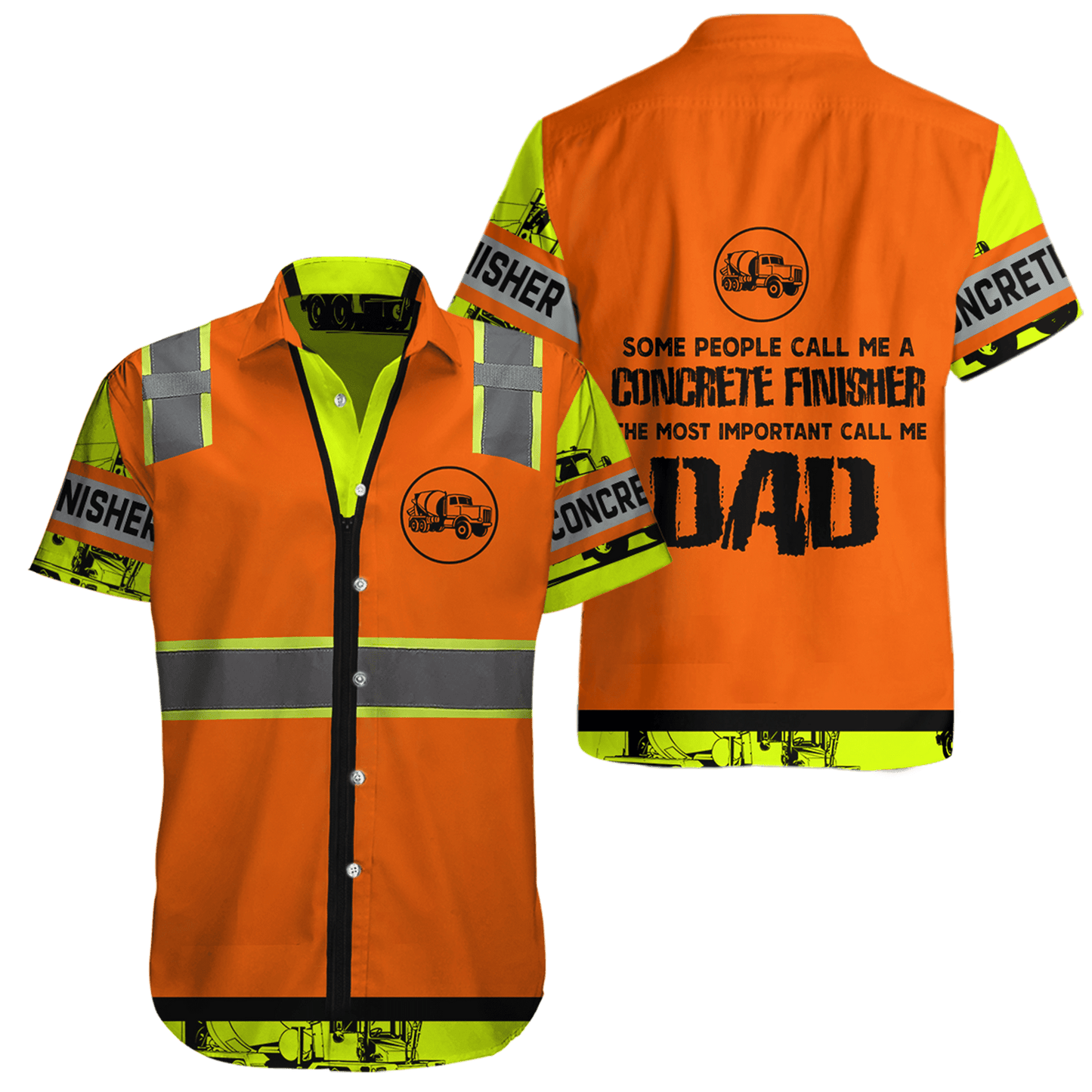 Concrete Finisher Dad Safety 3D printed shirts