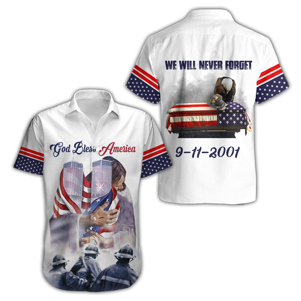 Firefighter 911 Patriot Day 3D All Over Printed Unisex Shirts