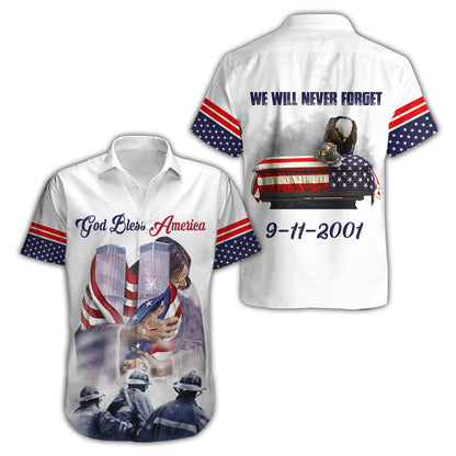 Firefighter 911 Patriot Day 3D All Over Printed Unisex Shirts