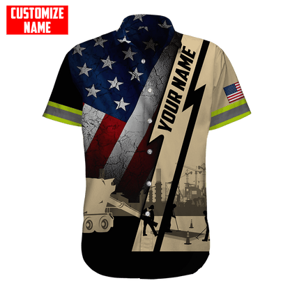 US Concrete Finisher Custom name 3D printed shirts