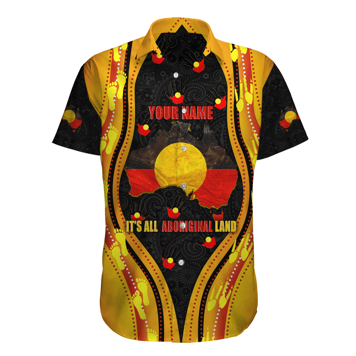 Custom name Proud to be Aboriginal Golden style 3d printed shirts