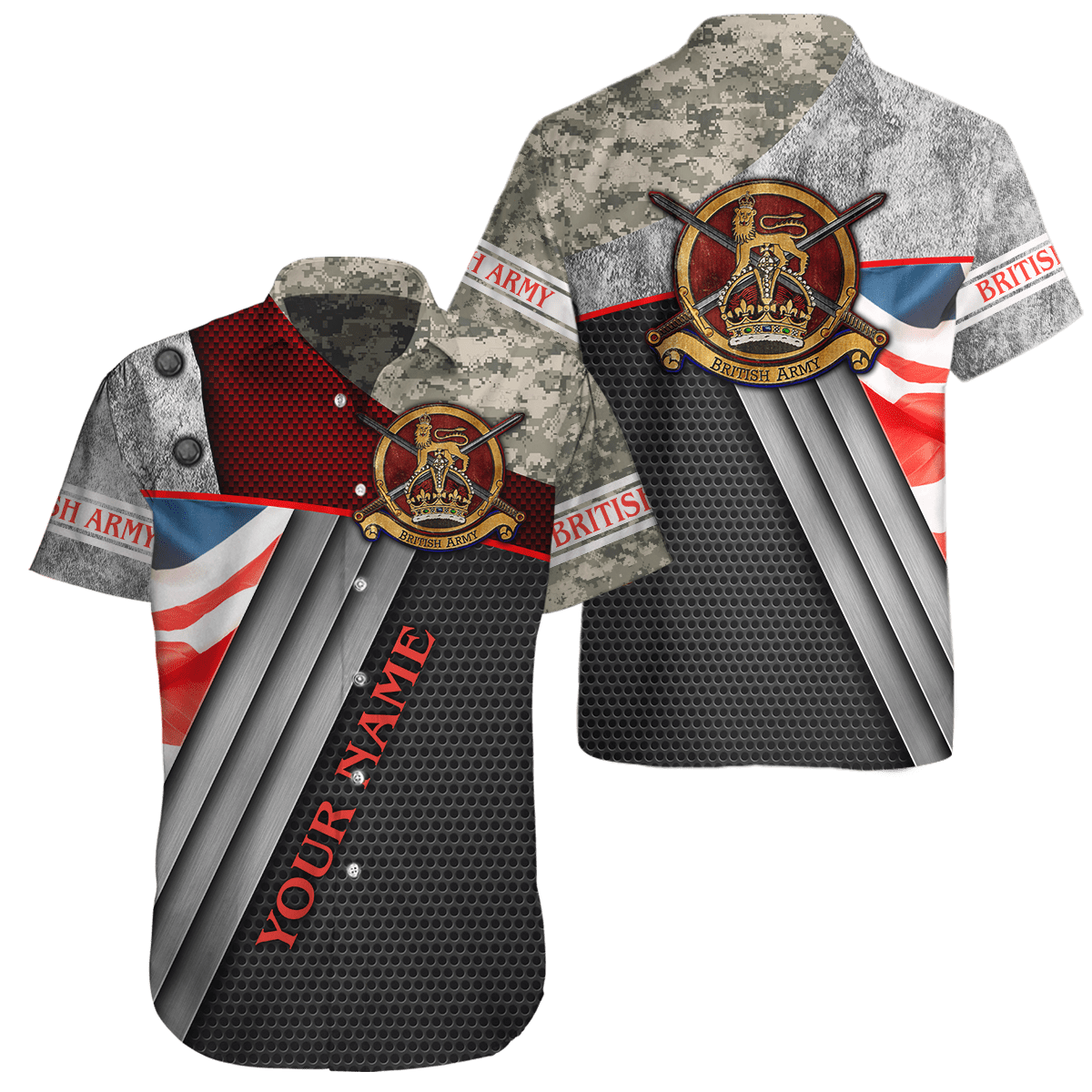 British Army 3D All Over Printed Unisex Shirts