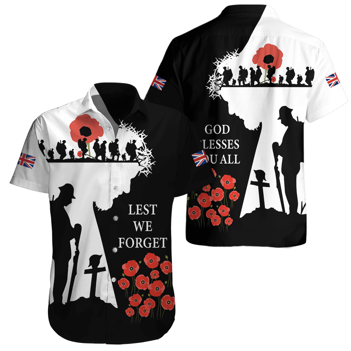 Remembrance Day Lest We Forget 3D All Over Printed Unisex Shirts