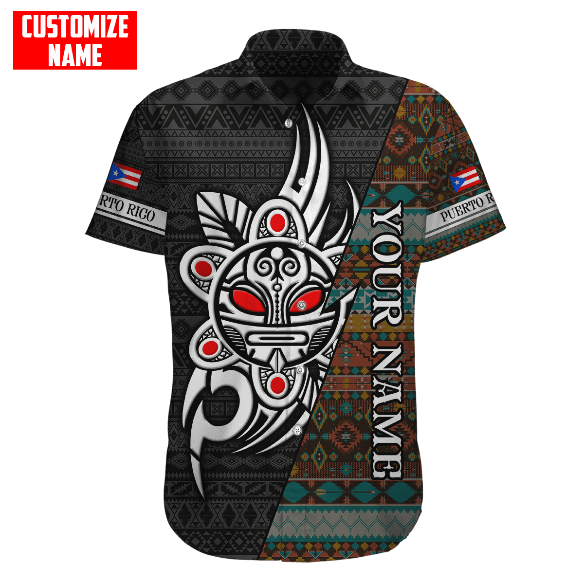 Customize Name Puerto Rico 3D All Over Printed Unisex Shirts