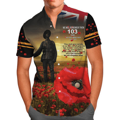 Remembrance Day Lest We Forget 3D All Over Printed Unisex Shirts