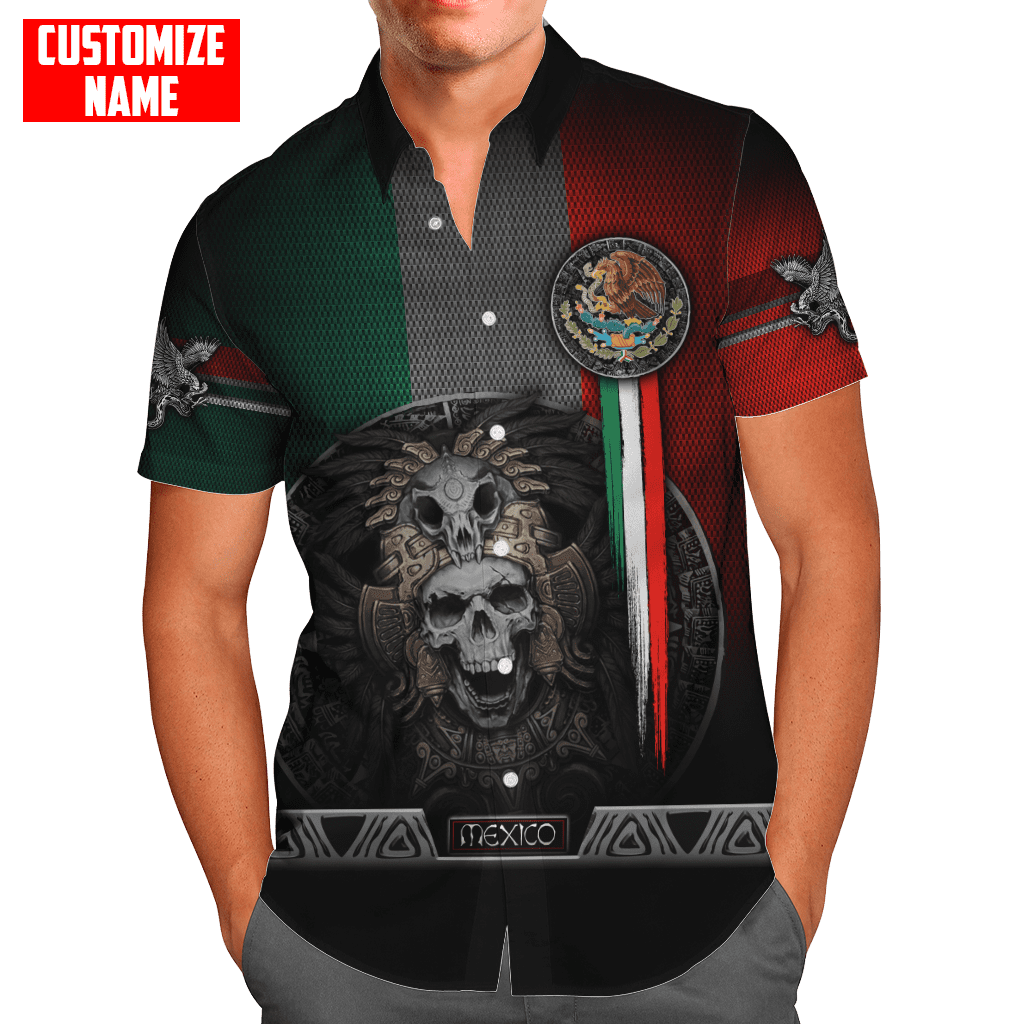 Customized Name Aztec Mexican 3D All Over Printed Unisex Shirts