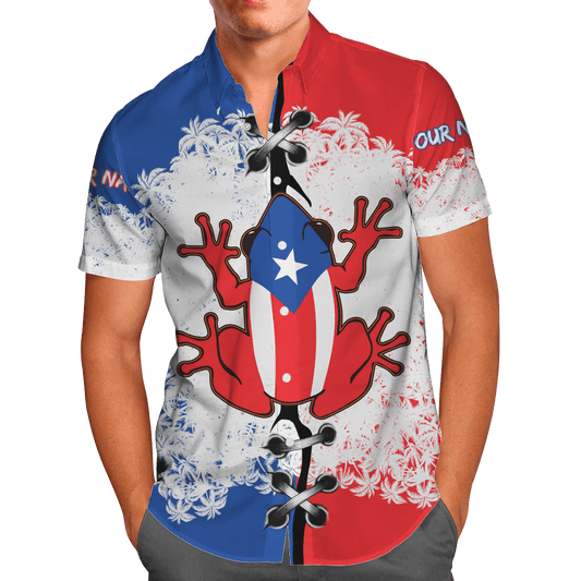 Customize Name Puerto Rico Hawaii Shirt For Men And Women