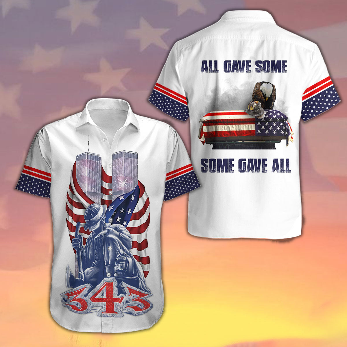 Firefighter 911 Patriot Day 3D All Over Printed Unisex Shirts