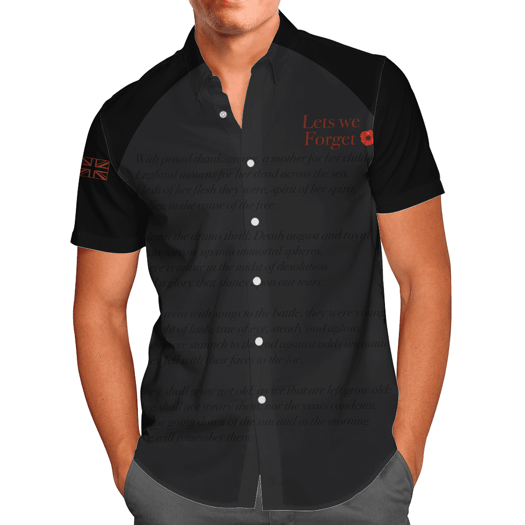 Remembrance Day Lest We Forget 3D All Over Printed Unisex Shirts