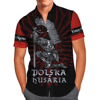 Premium Hussars Red Polska Husaria Custom name 3D Printed Shirts
