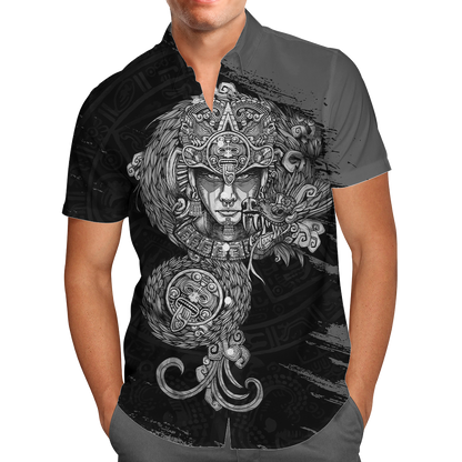 Aztec Warrior 3D All Over Printed Unisex Hoodie no1