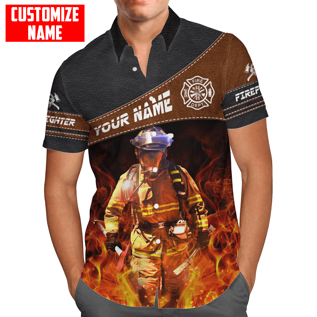 Customized Name Firefighter 3D All Over Printed Unisex Shirts