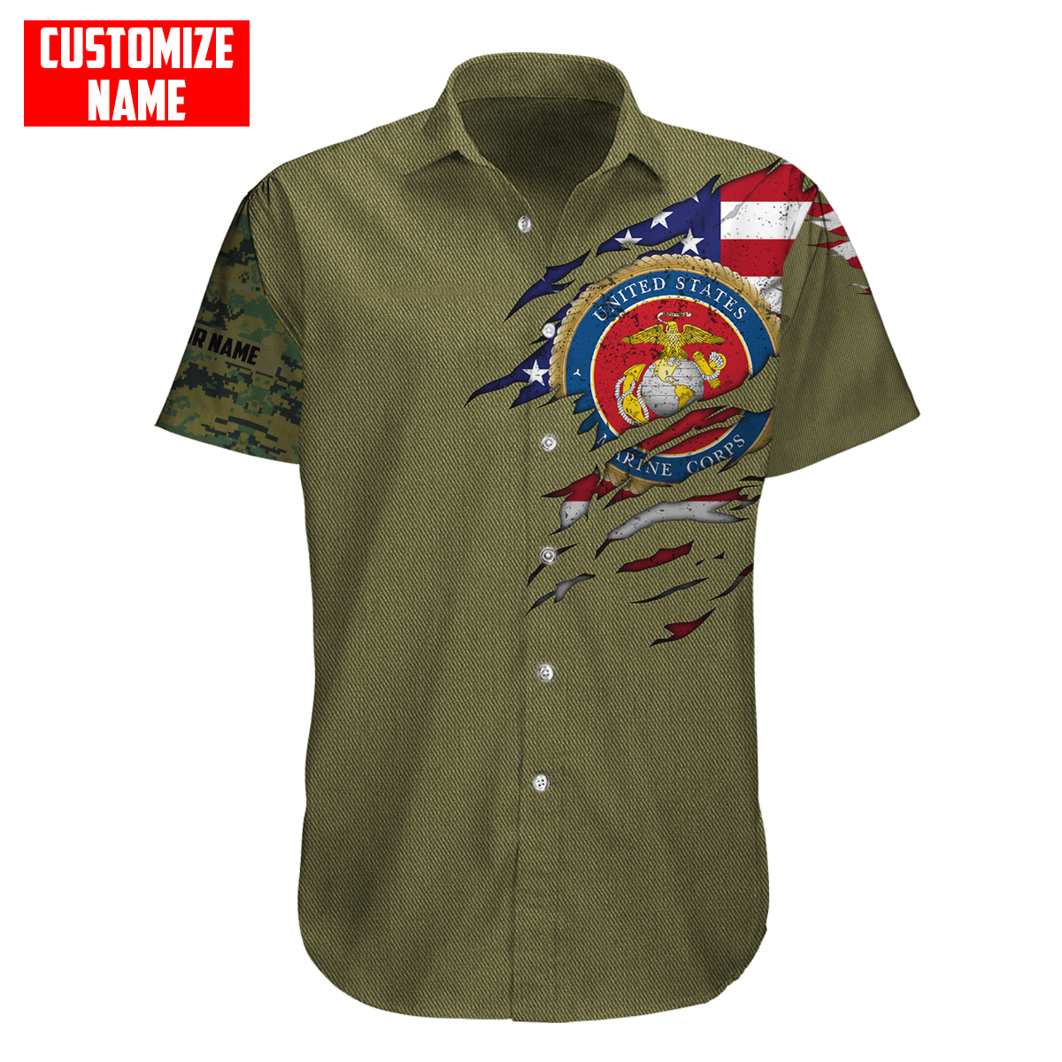 Custom name Soldier US Marine Corps 3d all over printed shirt hoodie MH06072107