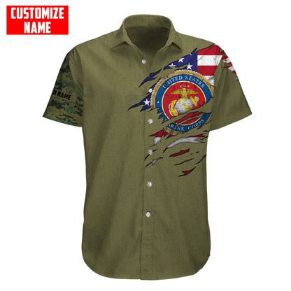 Custom name Soldier US Marine Corps 3d all over printed shirt hoodie MH06072107