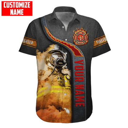 Customize Name Firefighter 3D All Over Printed Unisex Shirts