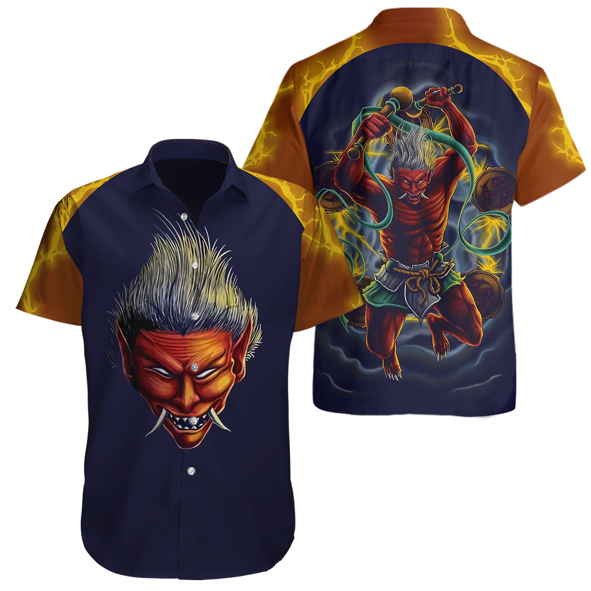 Japan Mythology Raijin 3D All Over Printed Unisex Shirts