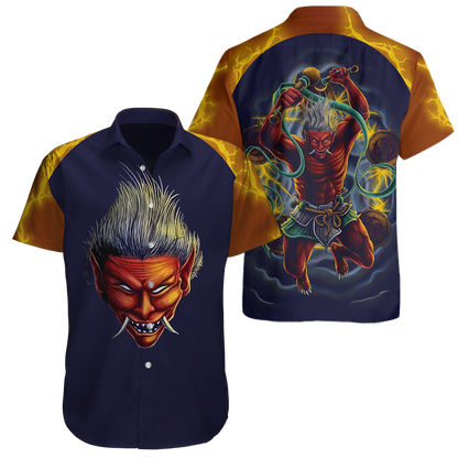 Japan Mythology Raijin 3D All Over Printed Unisex Shirts