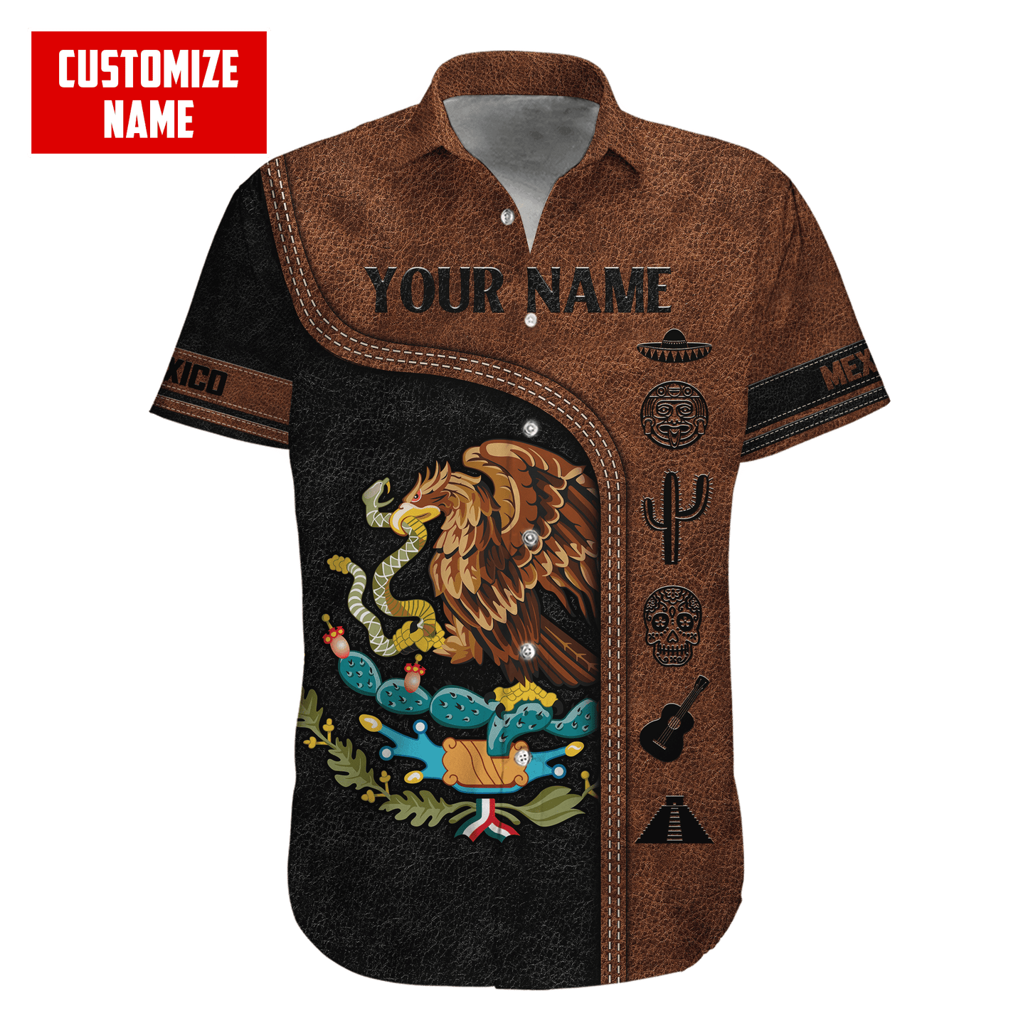 Personalized Name Mexico 3D All Over Printed Hoodie