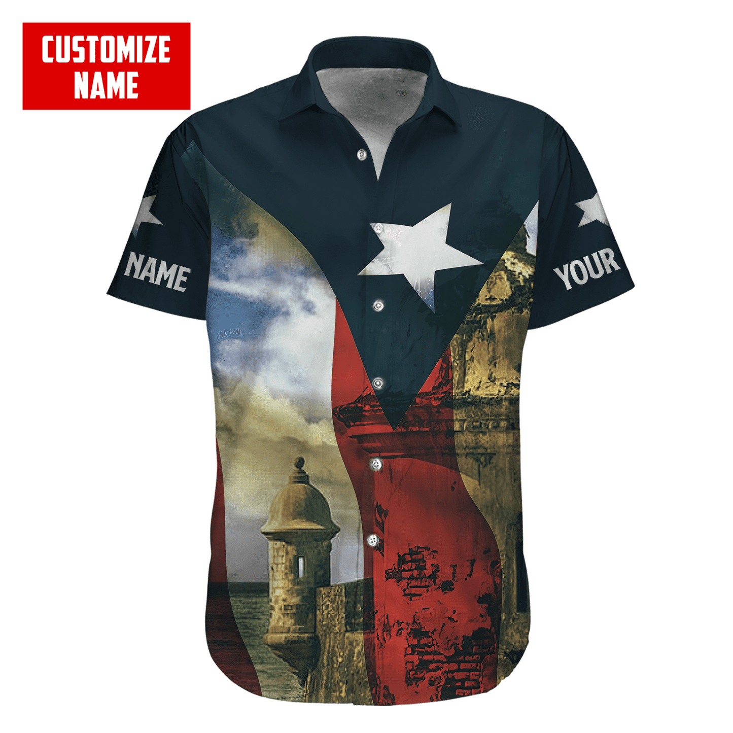 Customize Name Puerto Rico Hawaii Shirt For Men And Women