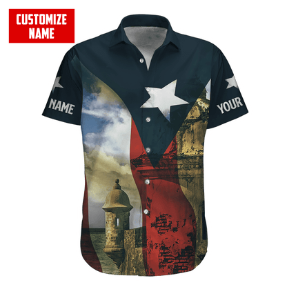 Customize Name Puerto Rico Hawaii Shirt For Men And Women