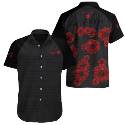 Remembrance Day Lest We Forget 3D All Over Printed Unisex Shirts