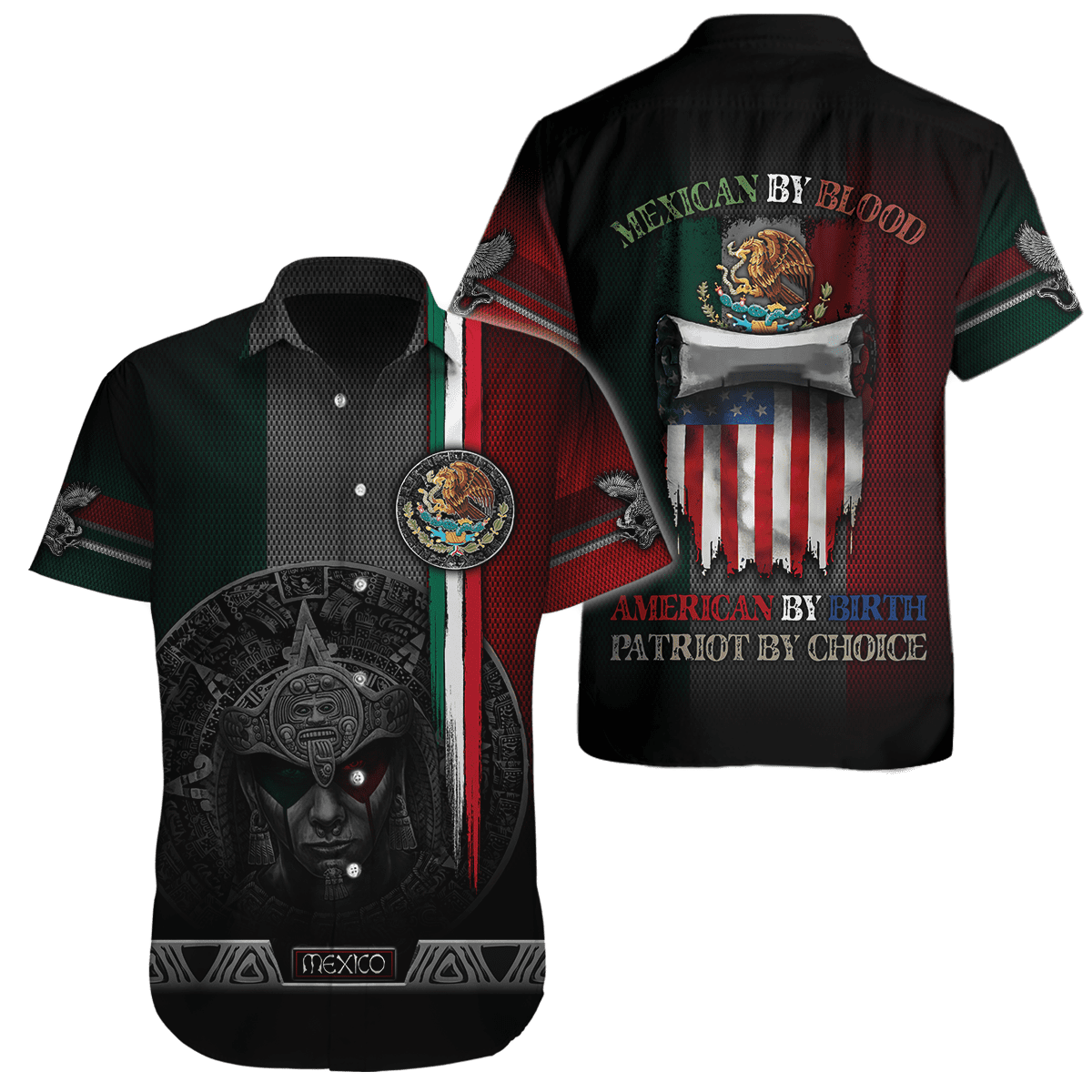 Mexcian By Blood 3D All Over Printed Unisex Shirts
