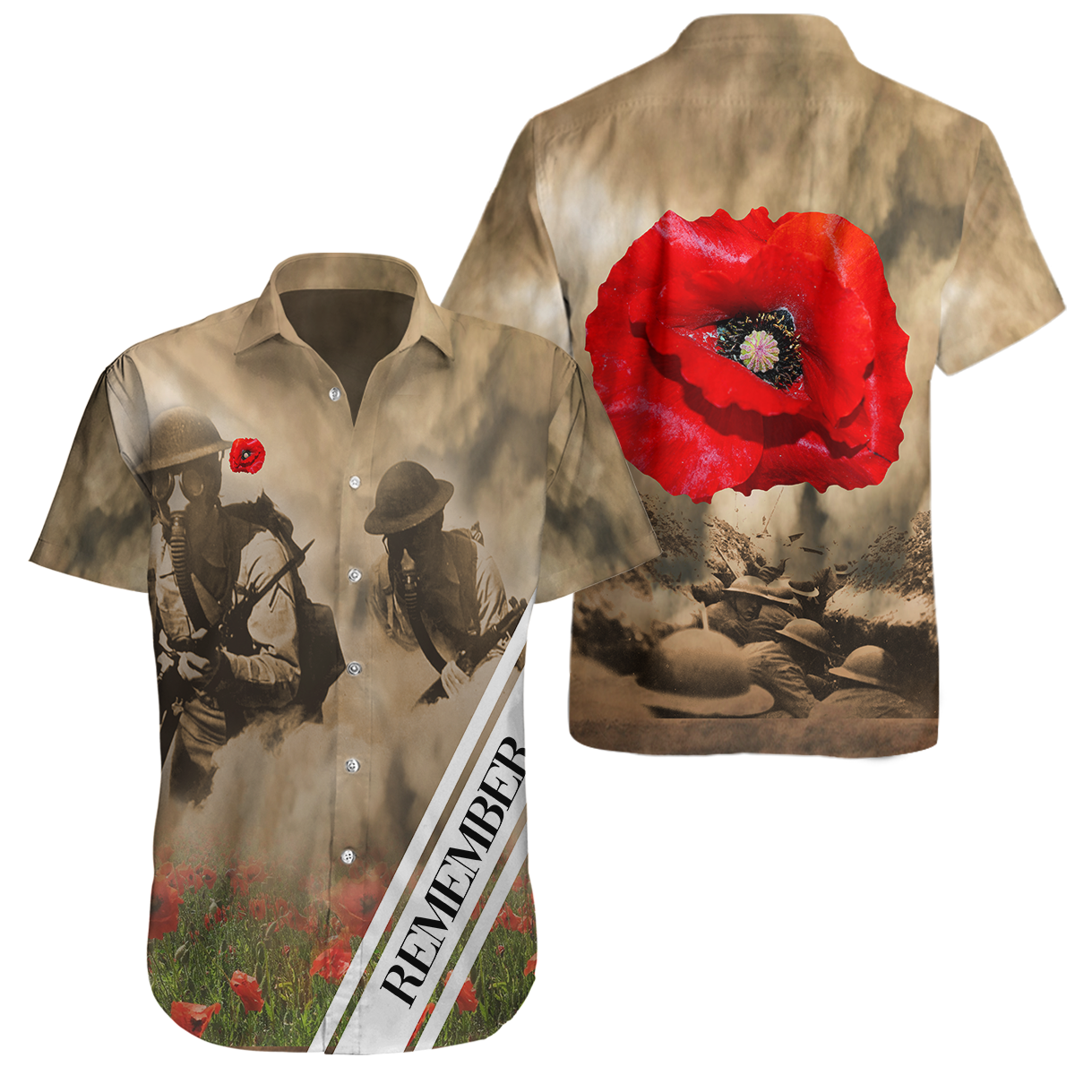 Remembrance Day Lest We Forget 3D All Over Printed Unisex Shirts