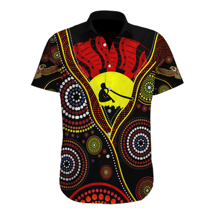 Australian Aboriginal Flag Didgeridoo 3D printed shirts