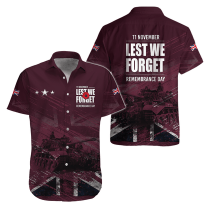 Remembrance Day Lest We Forget 3D All Over Printed Unisex Shirts