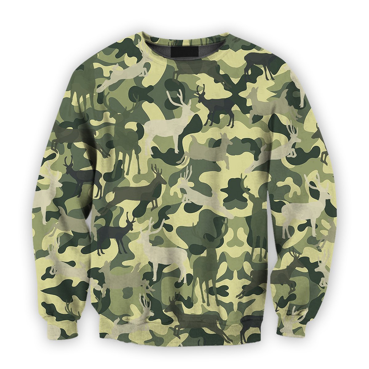 All Over Printed Deer Camo Shirts-Apparel-HbArts-Sweatshirt-S-Vibe Cosy™
