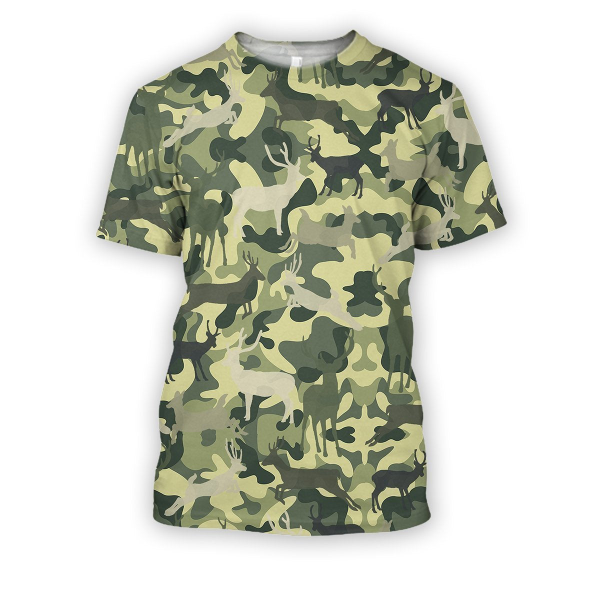 All Over Printed Deer Camo Shirts-Apparel-HbArts-T-Shirt-S-Vibe Cosy™