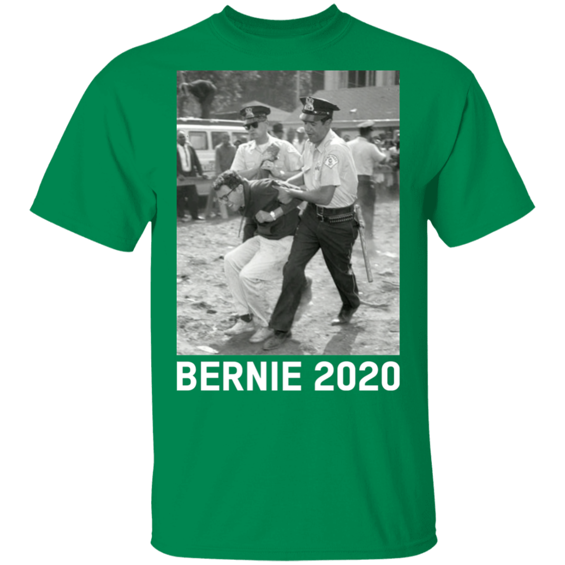 Bernie Sanders Protest Arrest shirts-T-Shirts-CustomCat-Turf Green-S-Vibe Cosy™