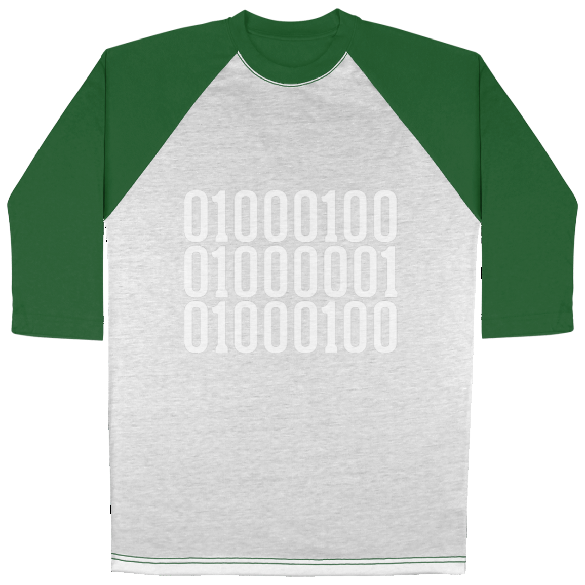 AOPSR 3/4 Sleeve Raglan (Green Only)-All-Over Shirts-CustomCat-White/Green-X-Small-Vibe Cosy™