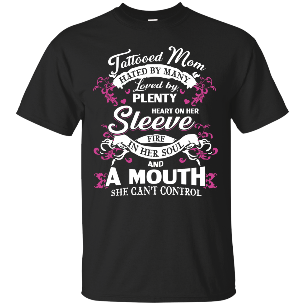 Tattooed mom hated my many-T Shirt-CustomCat-UNISEX STANDARD TSHIRT-Black-S-Vibe Cosy™